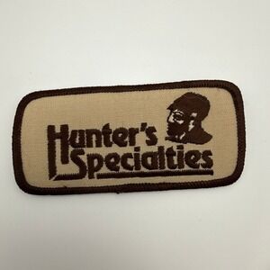 Hunters Specialties Vintage Embroidered Patch Tan Brown Hunting Logo Sew On